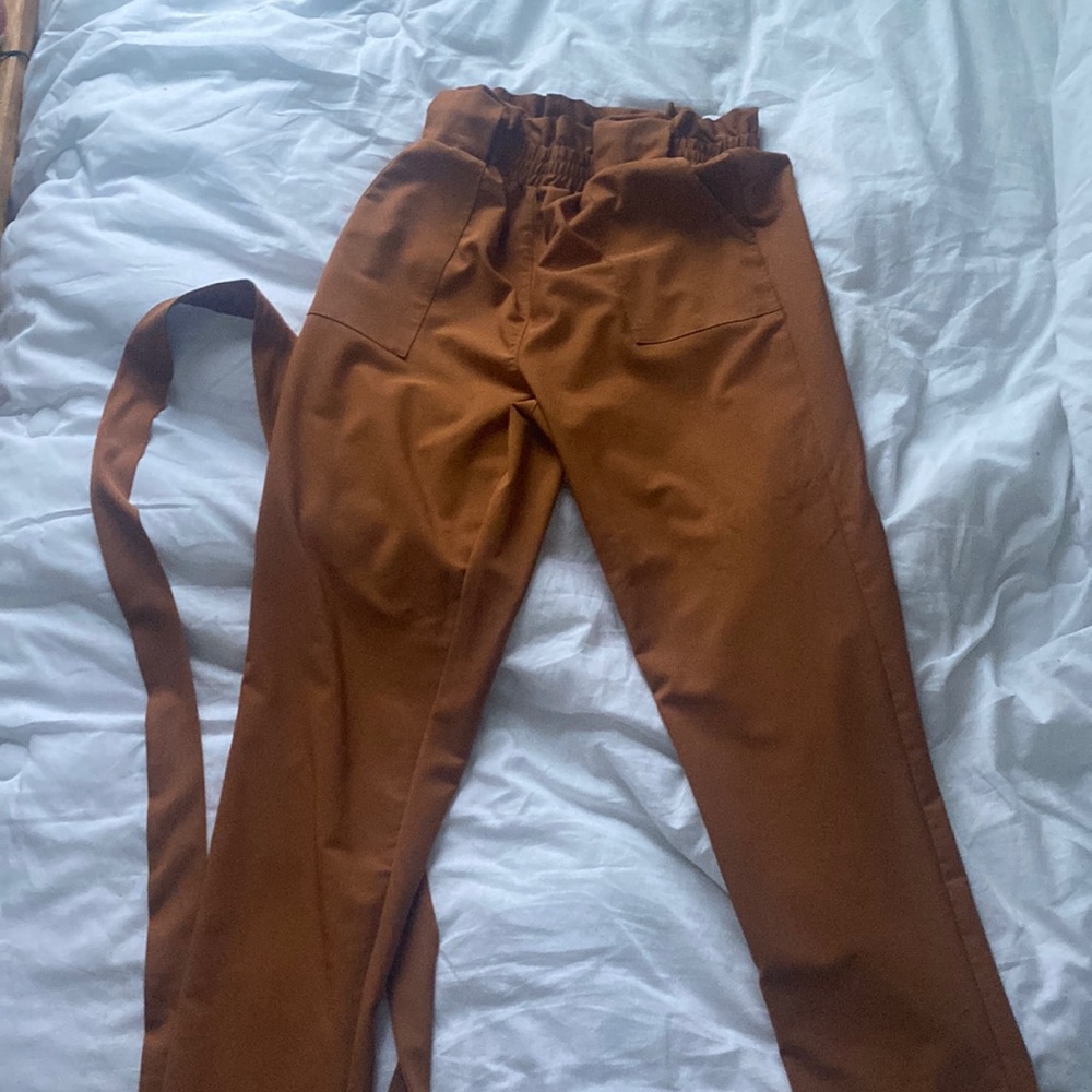 Stretch paper bag pants